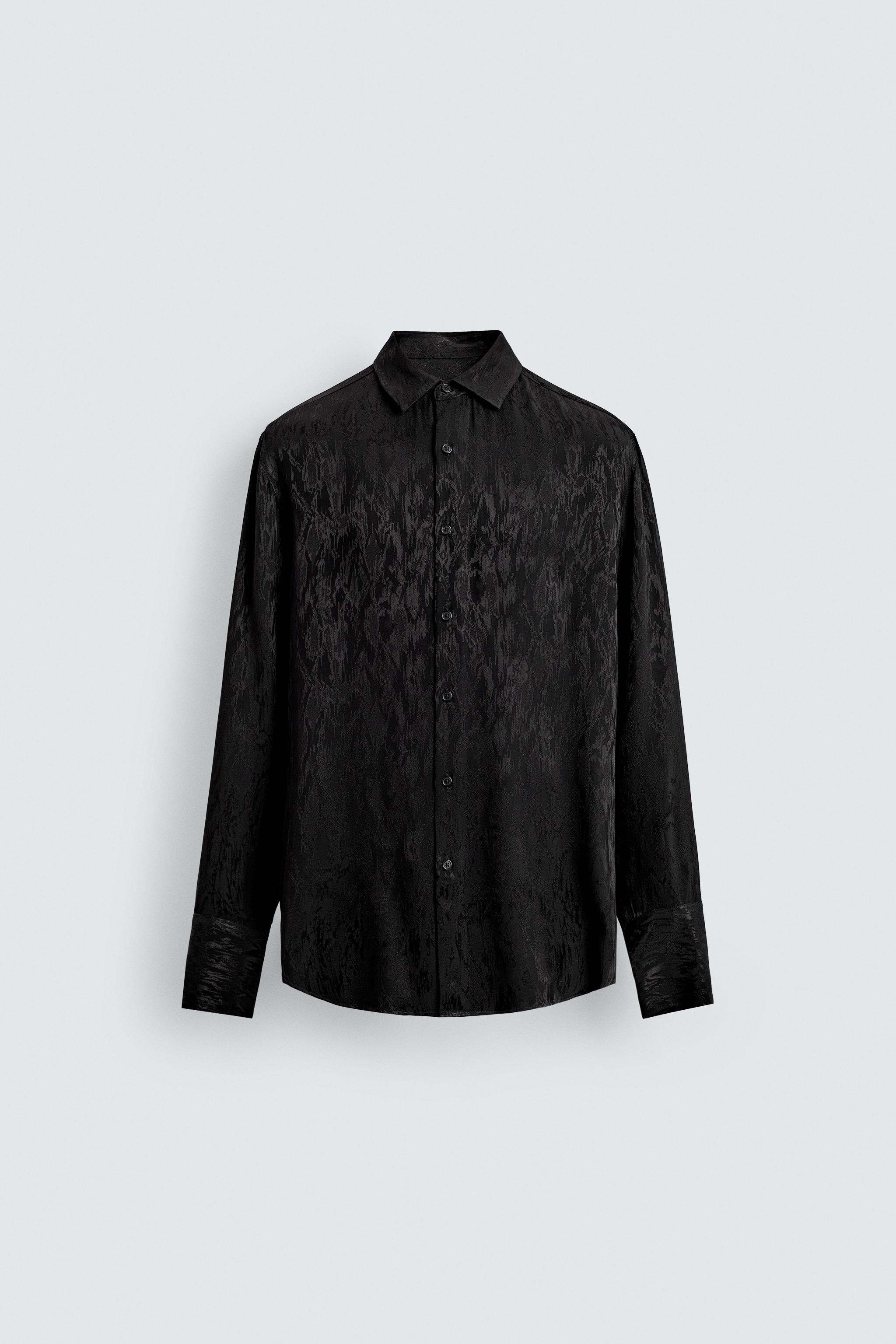 JACQUARD FLOWY SHIRT